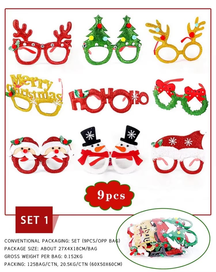 Gafas navideñas con purpurina · referencia de imagen 3