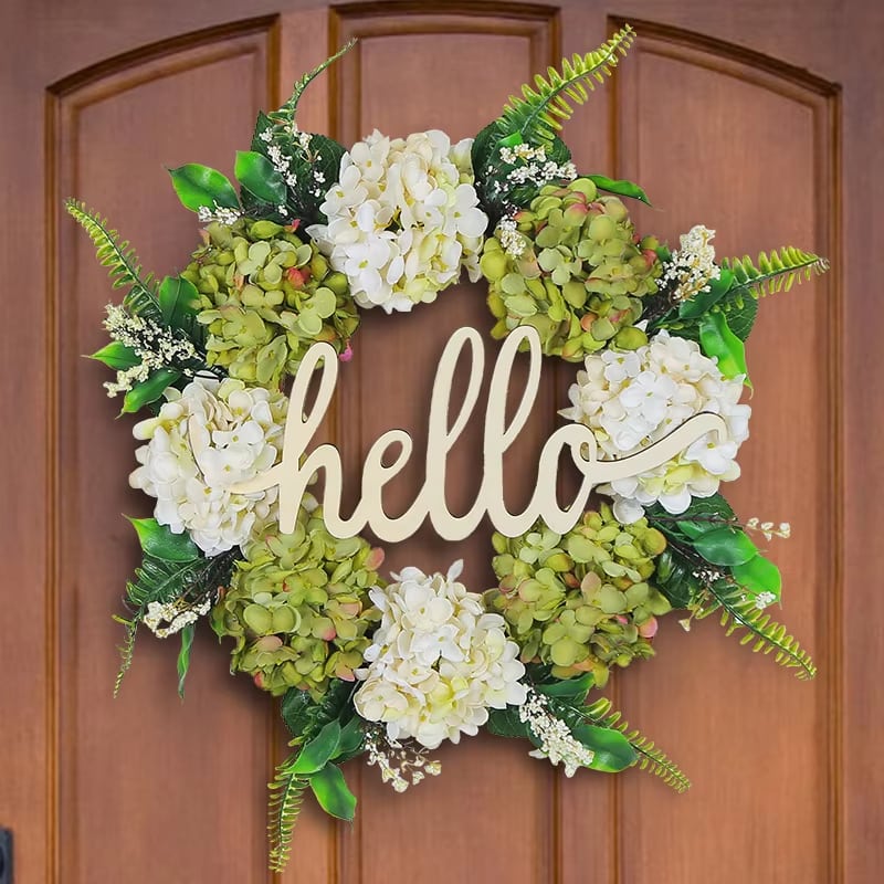 Floral Hello Door Wreath · image reference 4