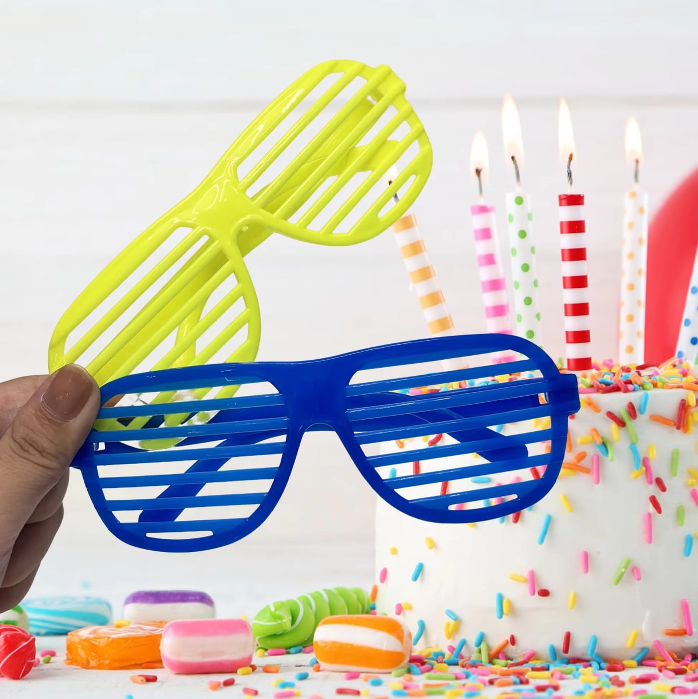 Coloured Shutter Party Glasses · image reference 3