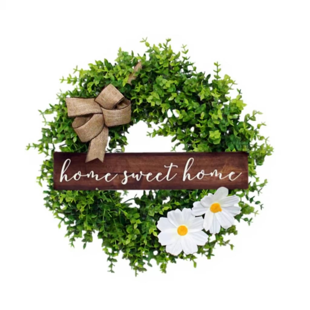 Corona para puerta Home Sweet Home · referencia de imagen 1