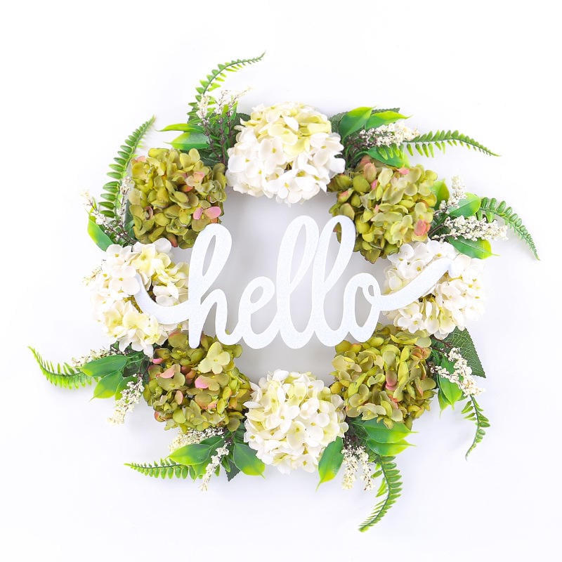 Floral Hello Door Wreath 5