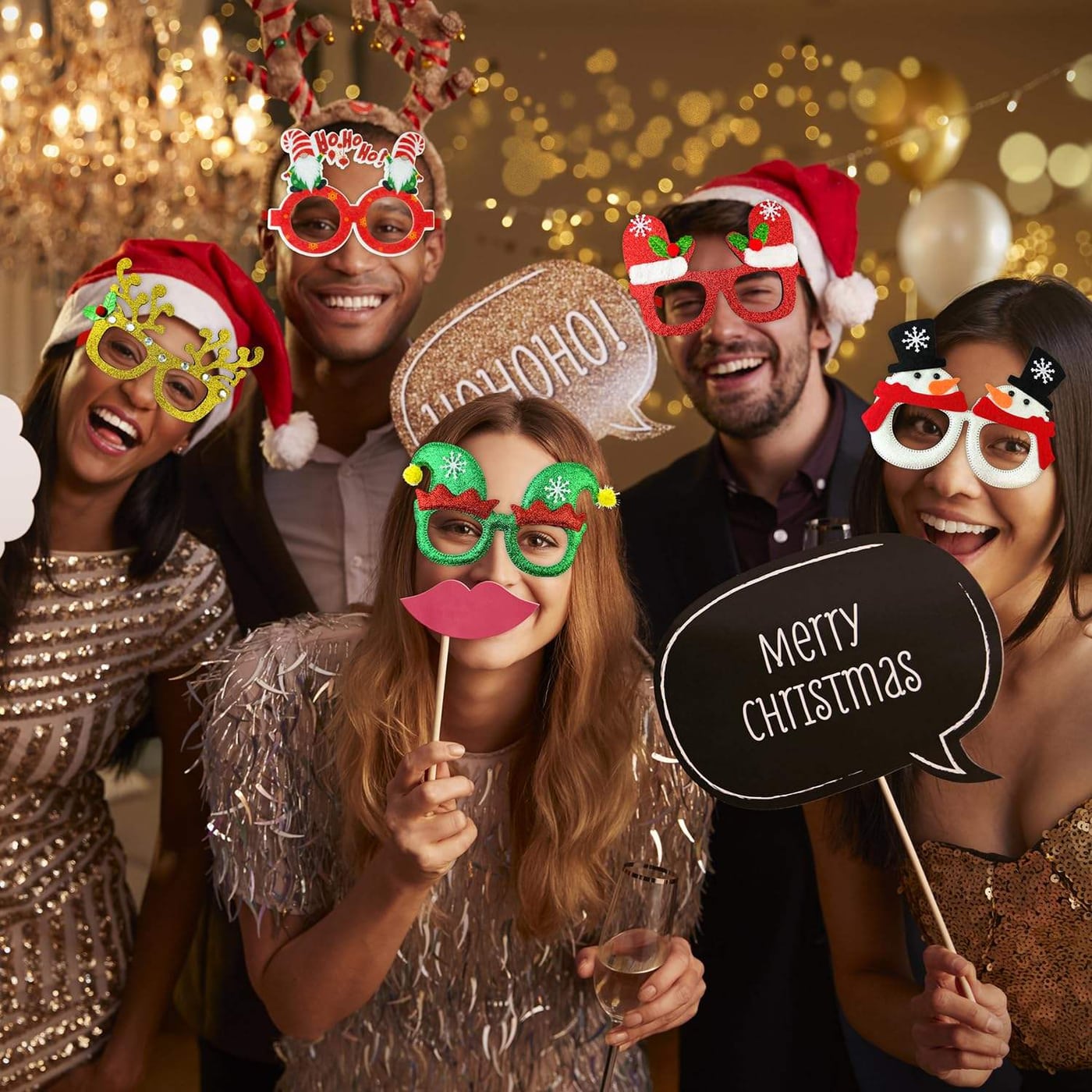 Colección de gafas navideñas de fantasía 5