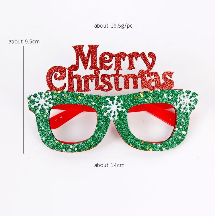 Merry Christmas Lettering Glasses 5