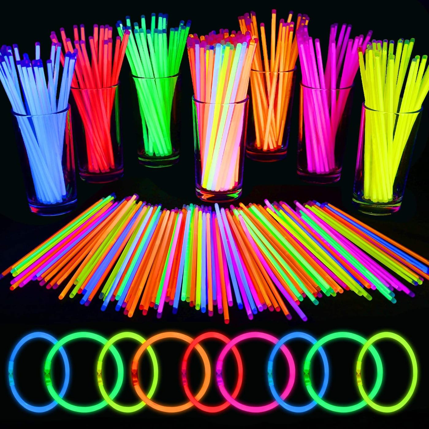 Barras luminosas multicolor, 6–8 h